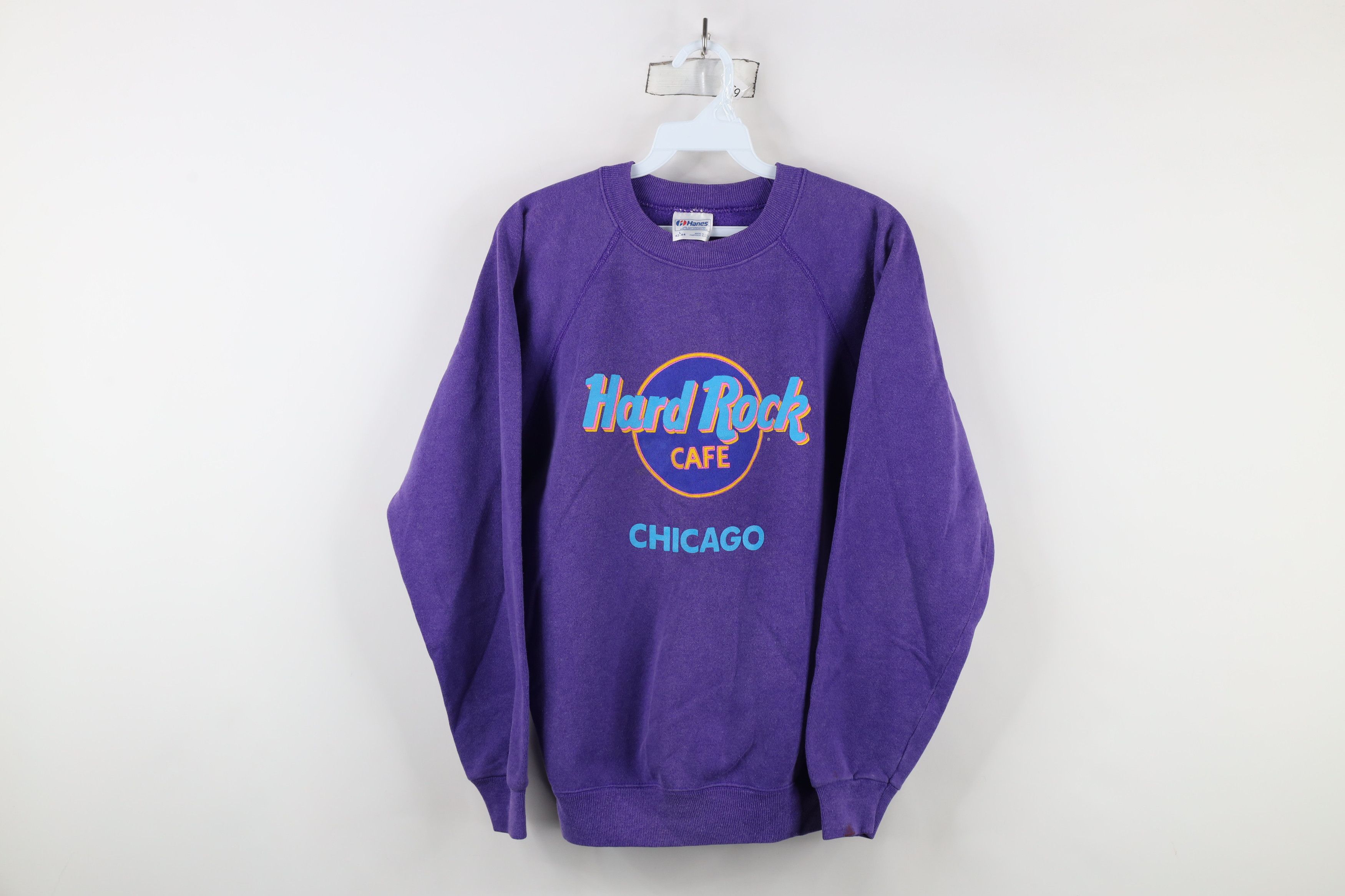 Hard Rock Cafe × Vintage Vintage 90s Hard Rock Cafe Spell Out Chicago Sweatshirt USA Size L / US 10 / IT 46 - 1 Thumbnail
