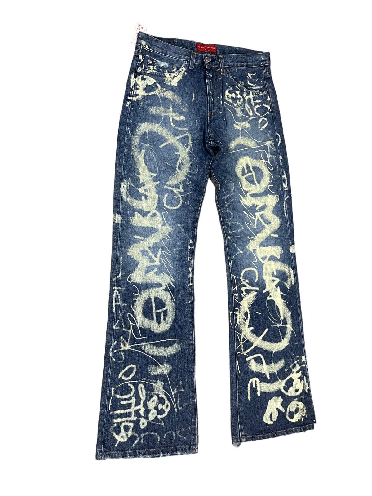 Japanese Brand Rare ! Vintage Acquaverde Traditional Flared Denim Jeans Size US 28 / EU 44 - 3 Thumbnail