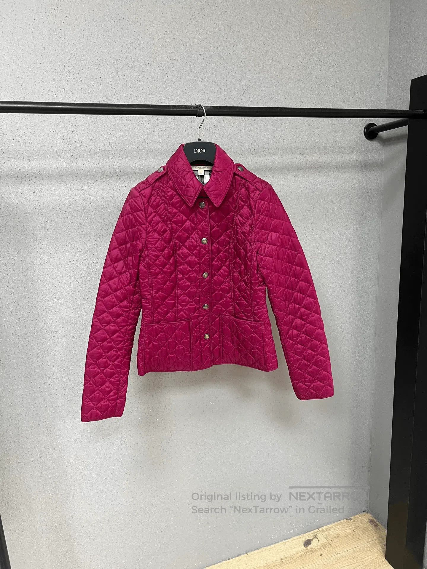 Burberry Burberry Pink Plaid Cotton Coat. Size XS / US 0-2 / IT 36-38 - 1 Thumbnail
