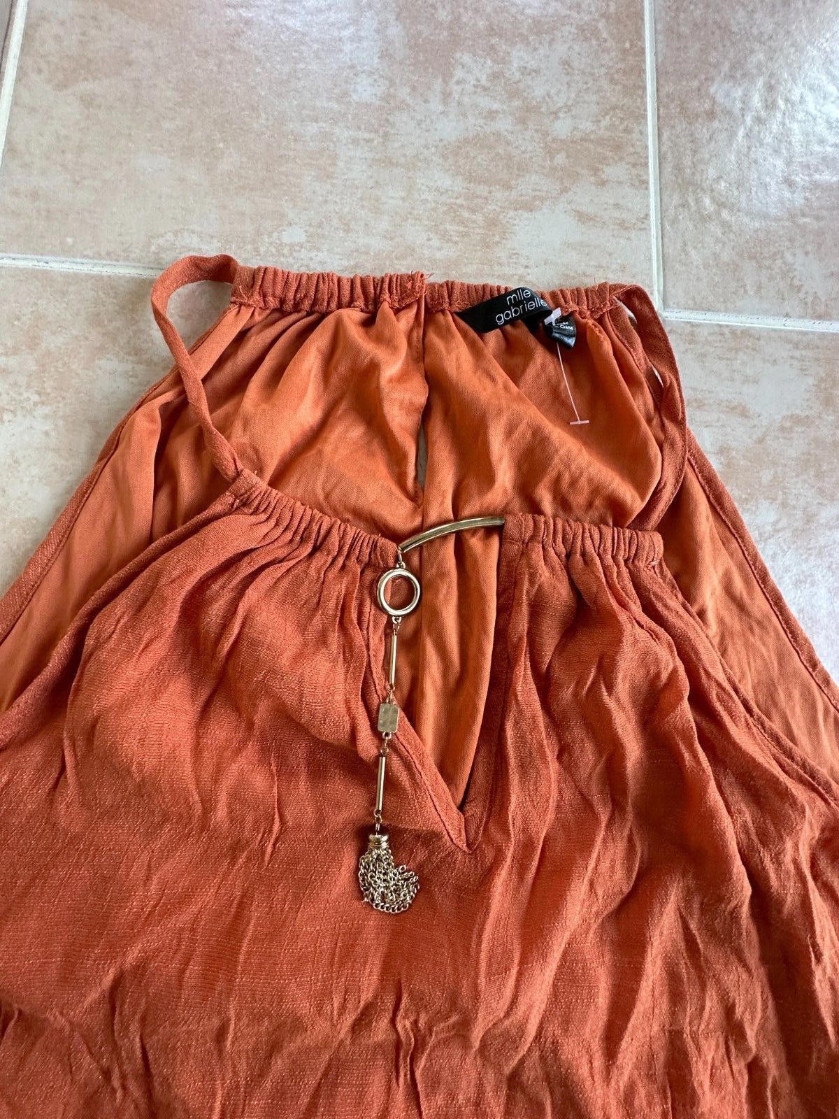 Designer mlle Gabrielle Burnt Orange dress full Dress Size 3X Size 3XL / US 20-22 - 4 Thumbnail