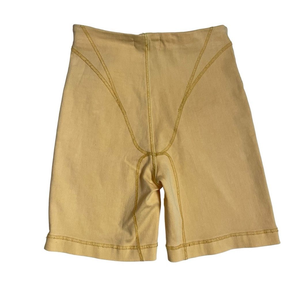Zara NWT New Zara Denim Cycling Bike Yellow Shorts Size S Size 27" / US 4 / IT 40 - 3 Thumbnail