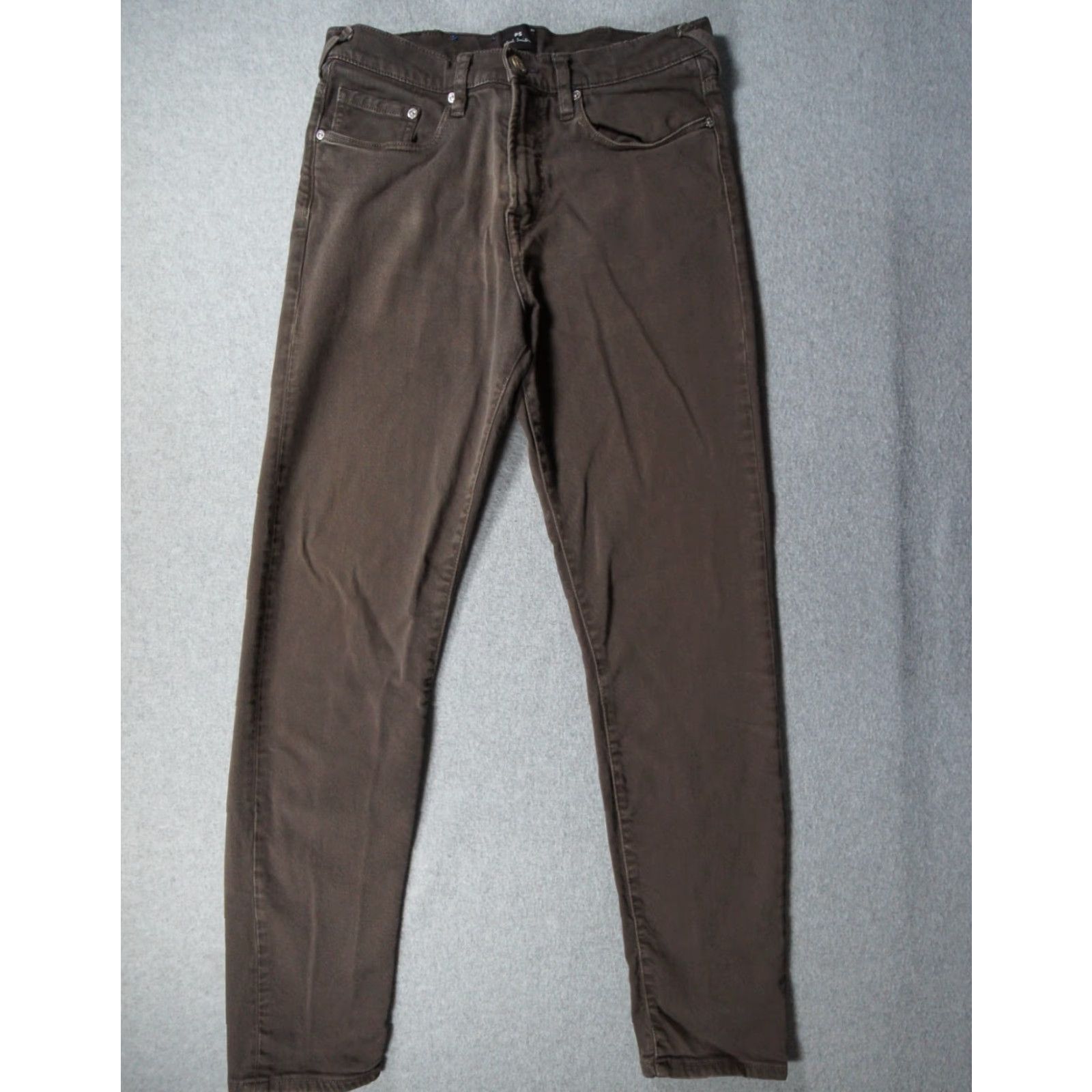 Paul Smith Paul Smith Jeans Mens 30x30 Brown Denim Tapered Fit Stretch Casual Adult Pants Regular Modern 5-Pocket Design Mens Brown Jeans Size US 30 / EU 46 - 2 Thumbnail