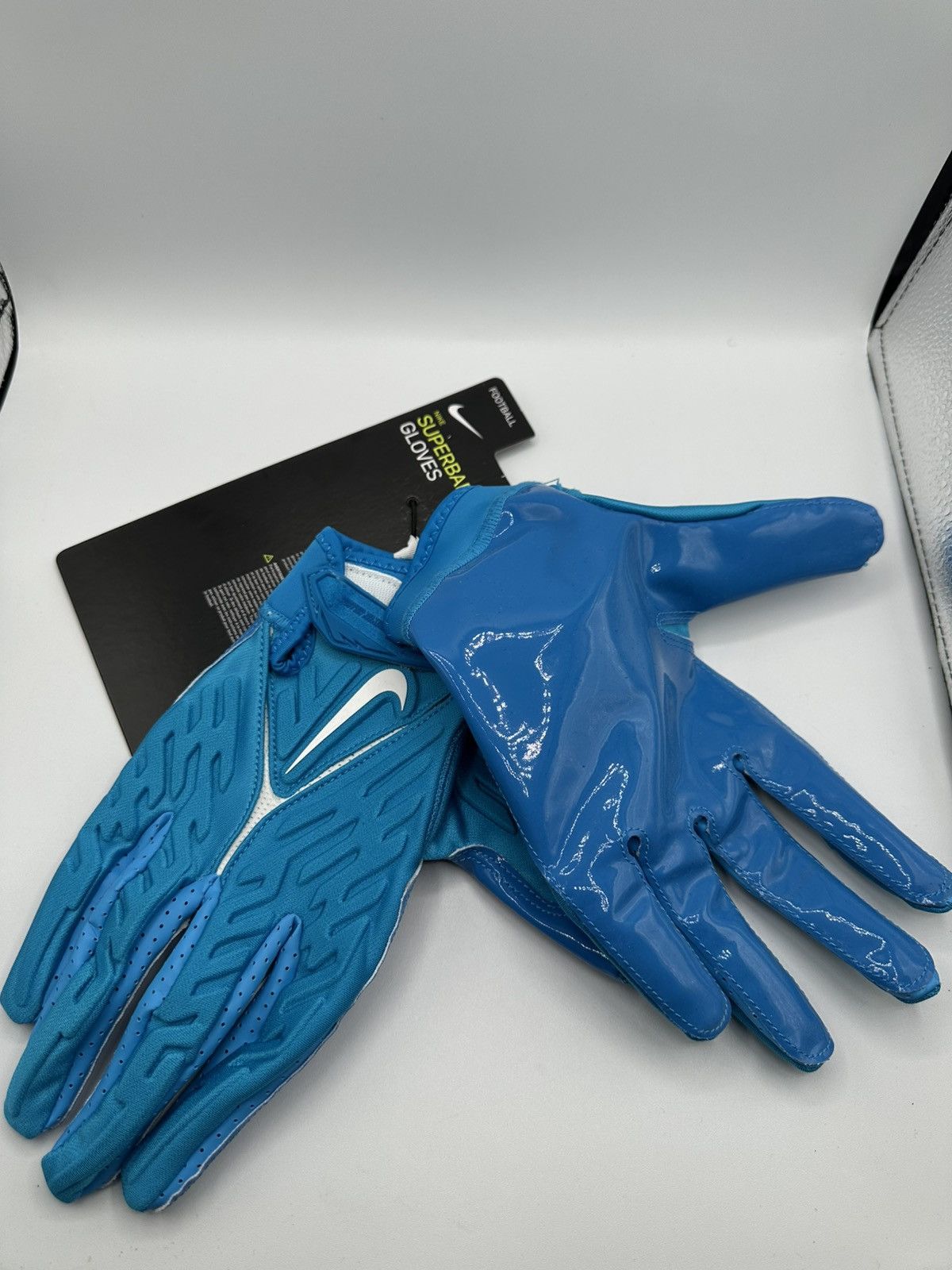 Nike Nike 3XL Superbad 6.0 Football Receiver Gloves Teal/White Size ONE SIZE - 3 Thumbnail