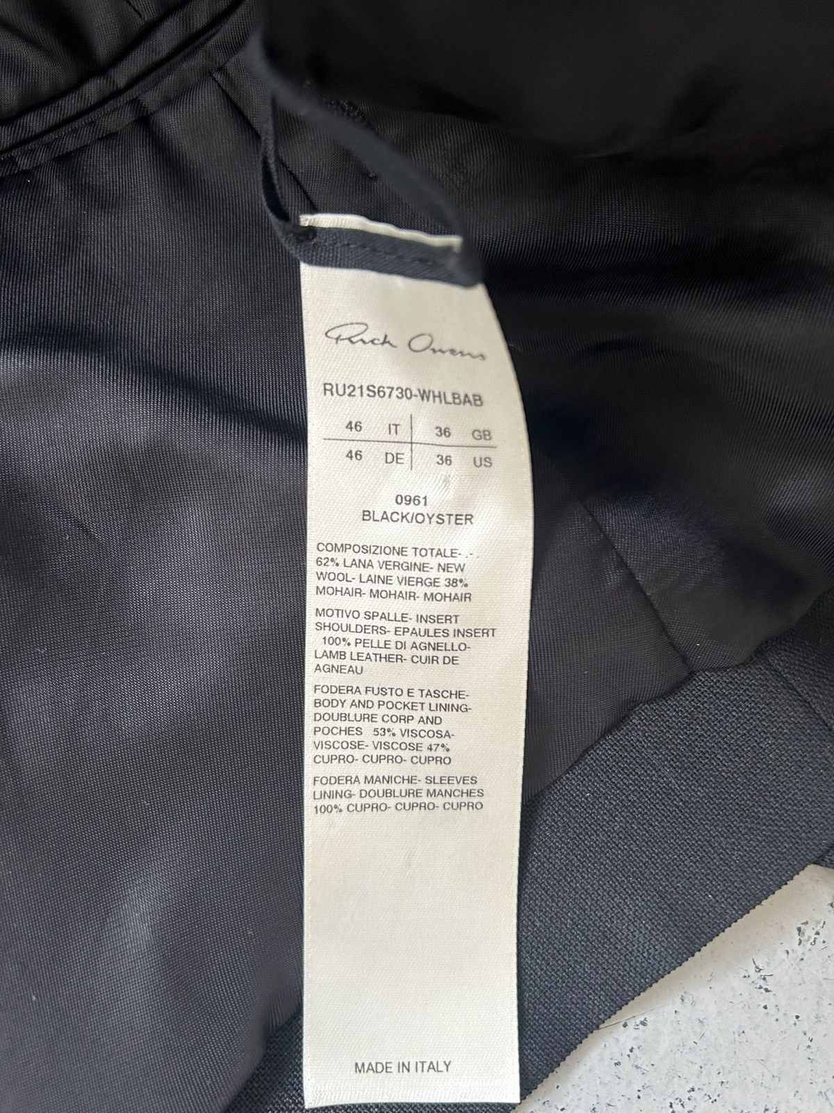 Rick Owens Rick Owens SS21 PHLEGETHON Alice Neue Blazer Size US S / EU 44-46 / 1 - 4 Thumbnail