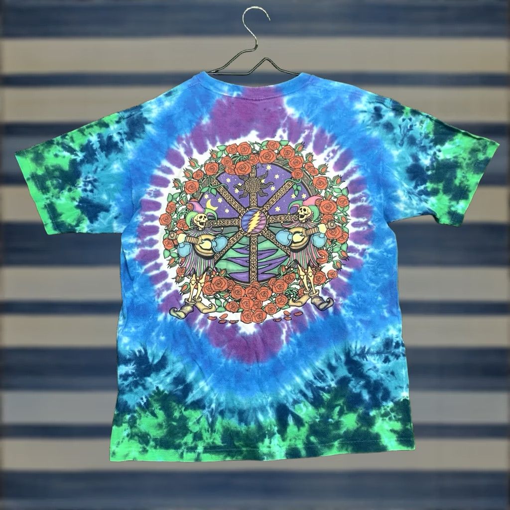 Liquid Blue VINTAGE Liquid Blue Grateful Dead Shirt Mens M Blue Tie Dye Crew Neck Short Sleeve Celtic Mandala Bear AOP 90s Band Graphic Shirt Mens Size US M / EU 48-50 / 2 - 1 Thumbnail