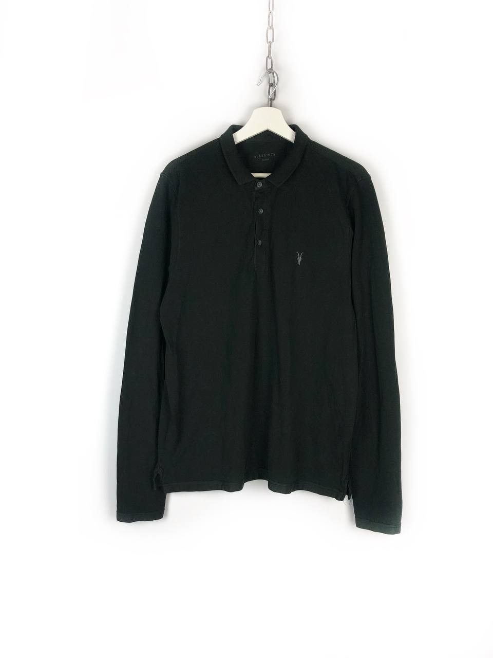 Allsaints Allsaints Longsleeve Pullover Jumper Embroidered Logo Black Size US XL / EU 56 / 4 - 1 Thumbnail