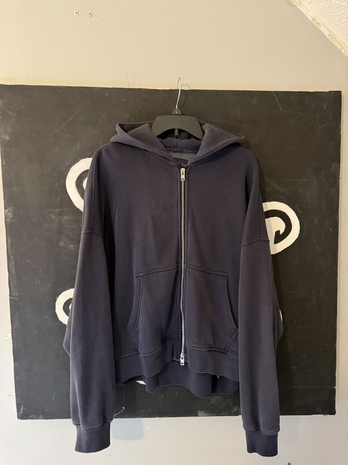 Abercrombie & Fitch Abercrombie & Fitch Cropped Zip-Up Hoodie - Navy Size US L / EU 52-54 / 3 - 1 Thumbnail