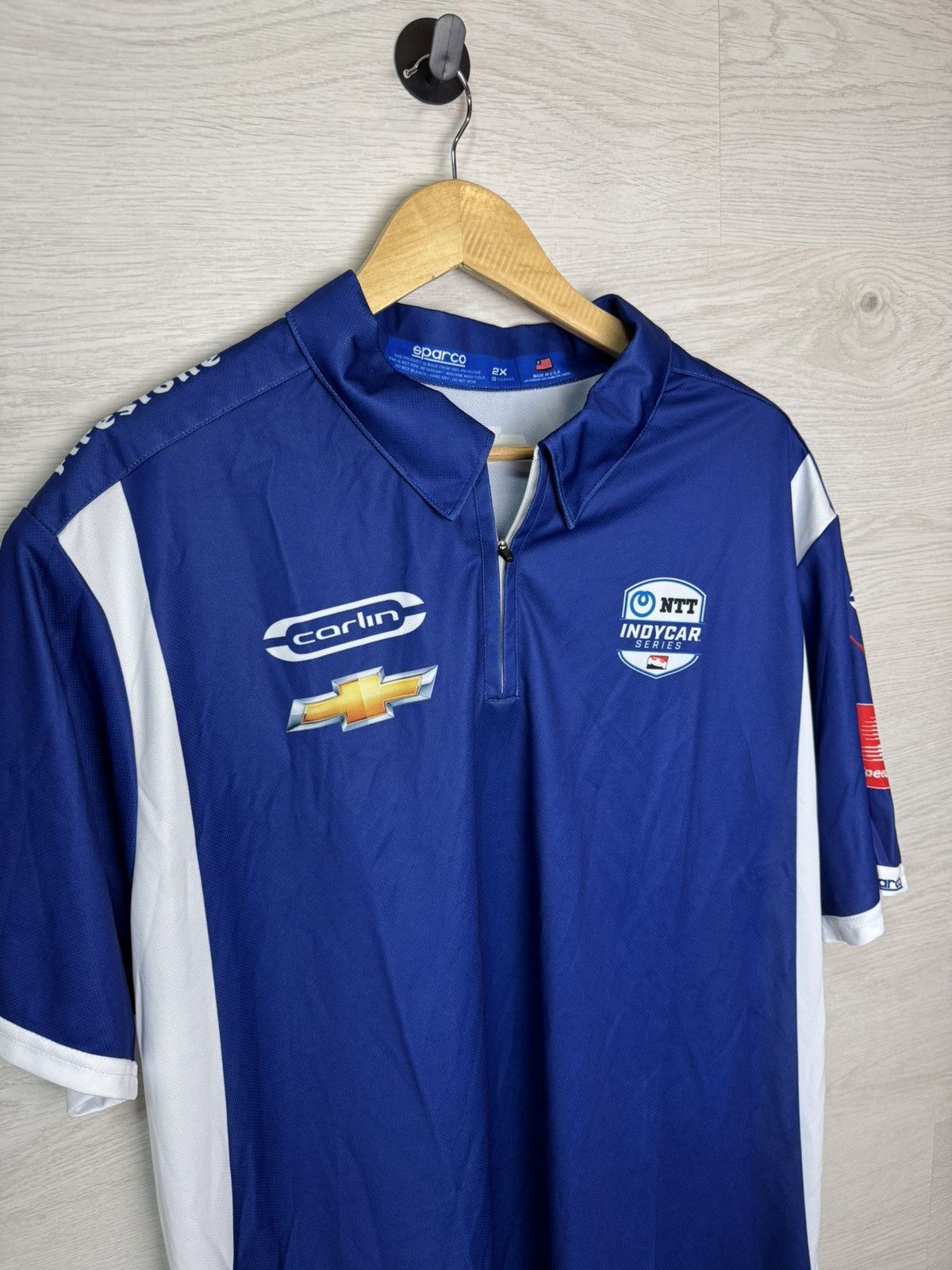 Vintage Indy Team Carlin Chevrolet Blue Polo Jersey Size US XXL / EU 58 / 5 - 2 Thumbnail