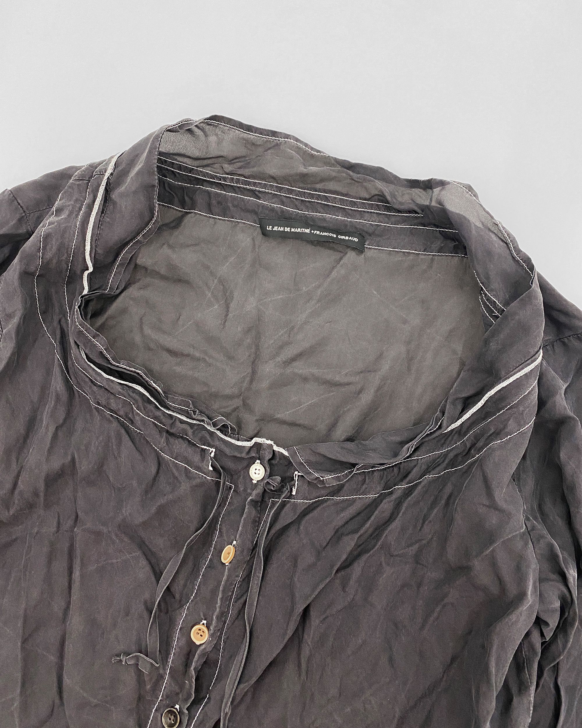 Marithe + Francois Girbaud 1990s Oversized Silk Top Size S / US 4 / IT 40 - 2 Thumbnail