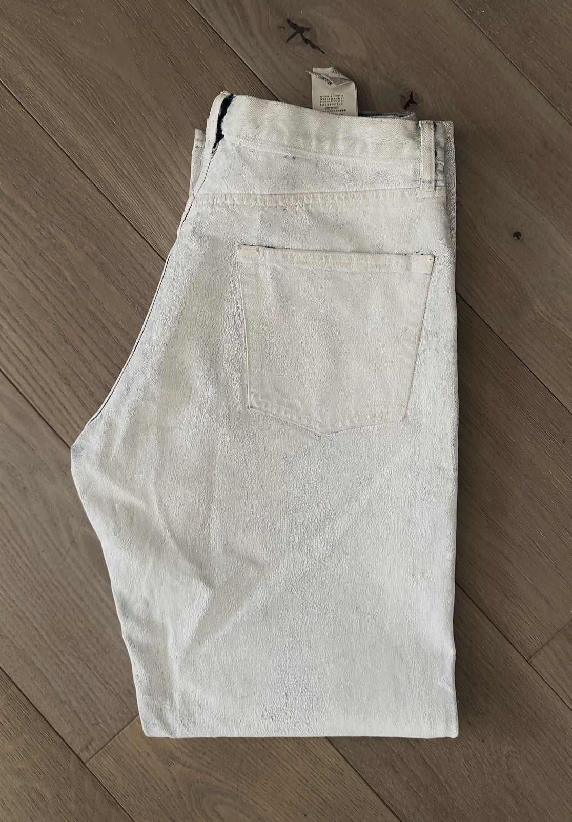 Maison Margiela Maison Margiela White Painted Jeans Size US 31 - 4 Thumbnail