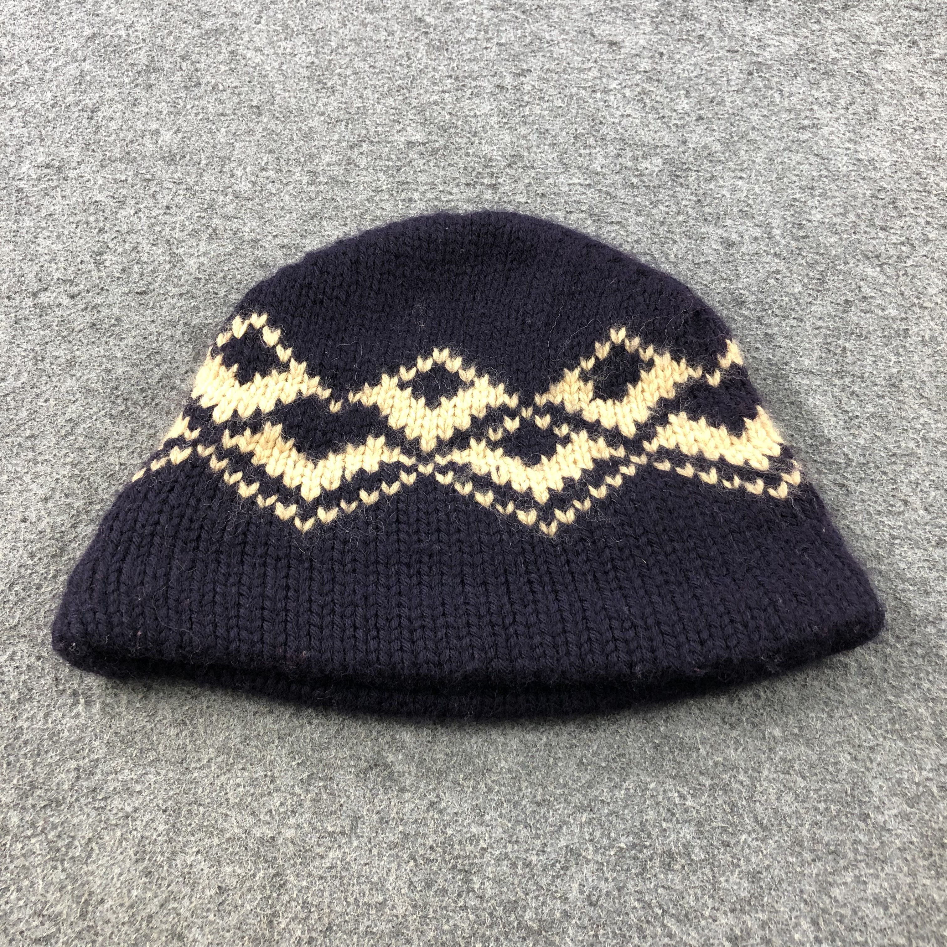 Vintage Aardvark Knit Fair Isle Wool Beanie Snowcap Snow Hat B46 Size ONE SIZE - 3 Thumbnail