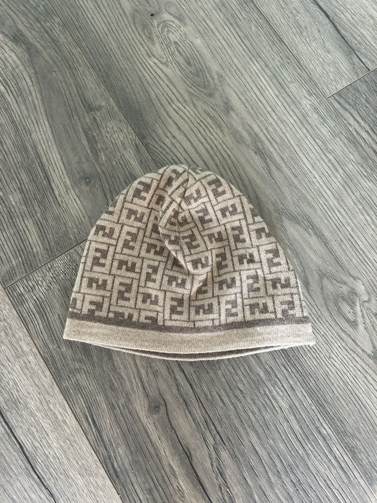 Fendi FF Zucca Monogram 100% Wool Beanie Size ONE SIZE - 1 Thumbnail