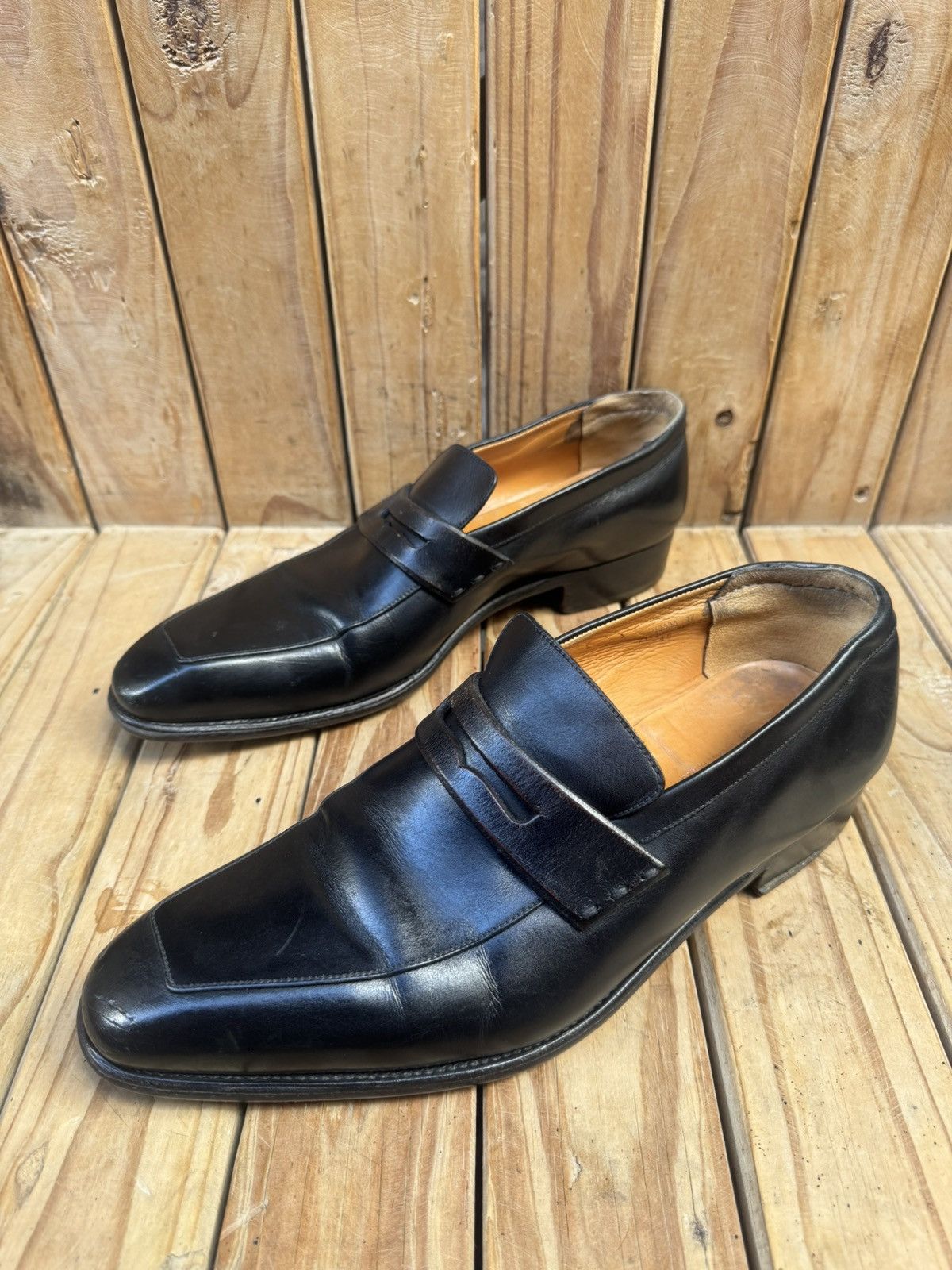 J.M. Weston J.M Weston Men’s Penny black Leather Loafers Sz Uk 8 E US 9 Size US 9 / EU 42 - 25 Thumbnail