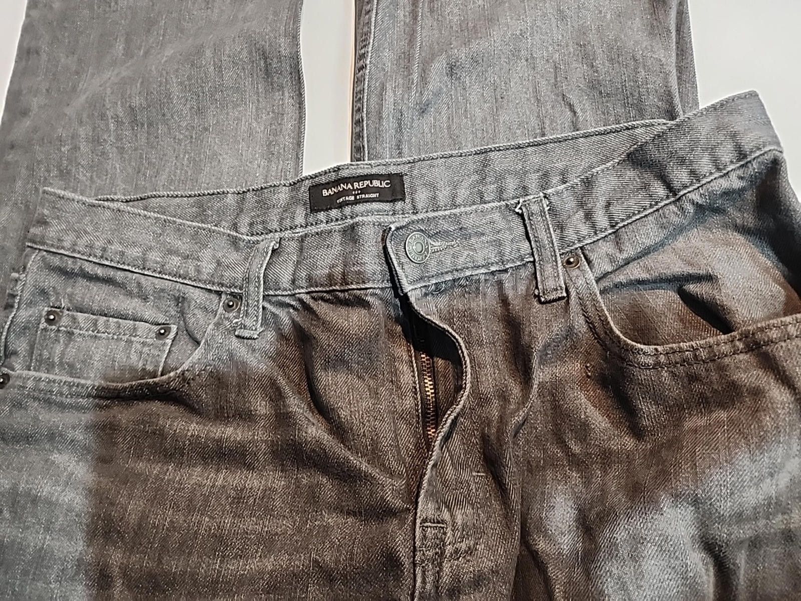 Banana Republic Banana Republic Gray Jeans Vintage Regular Actual 34Wx32L Size US 34 / EU 50 - 2 Thumbnail