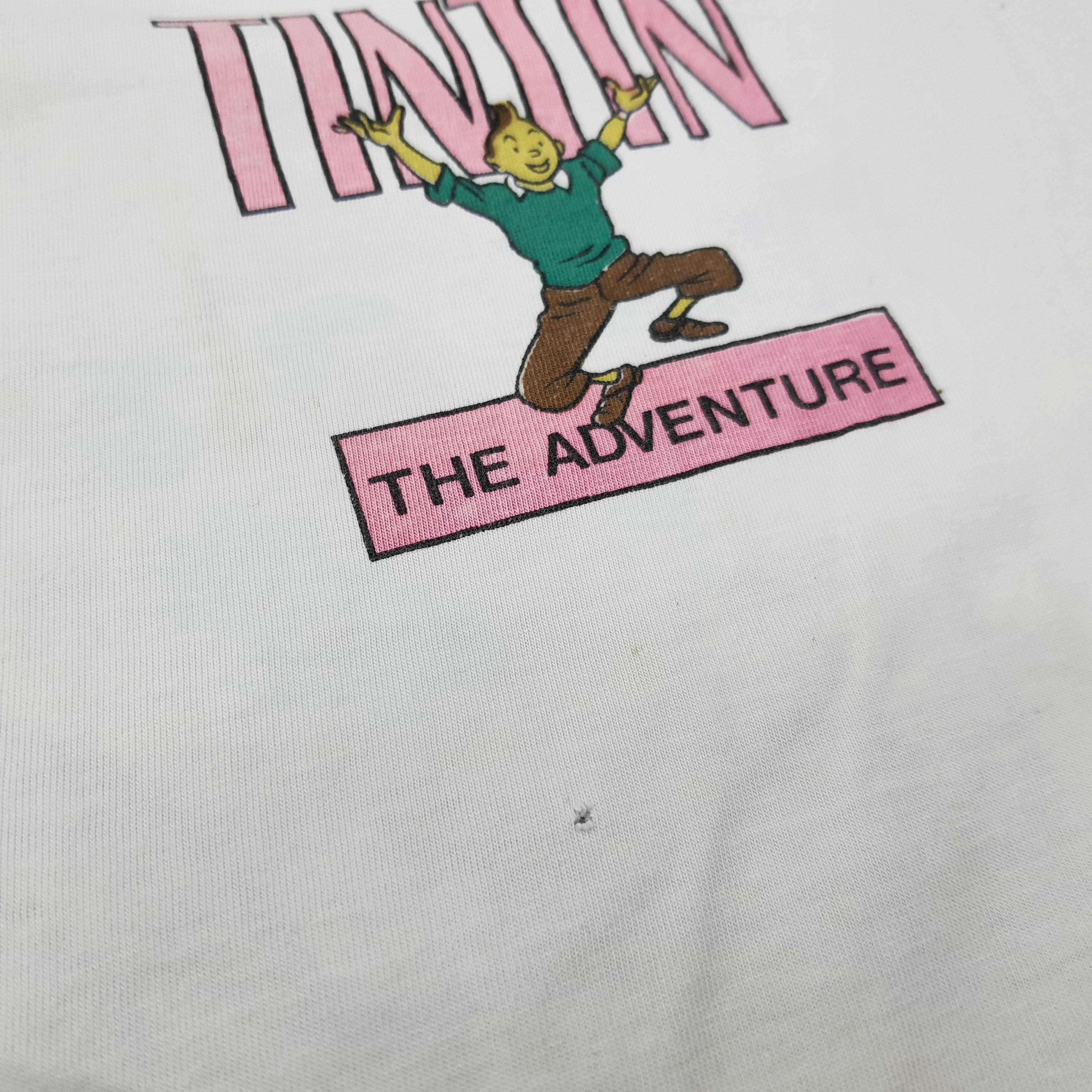 Vintage Vintage Adventure of Tintin Tshirt C267N50 Size US L / EU 52-54 / 3 - 9 Thumbnail