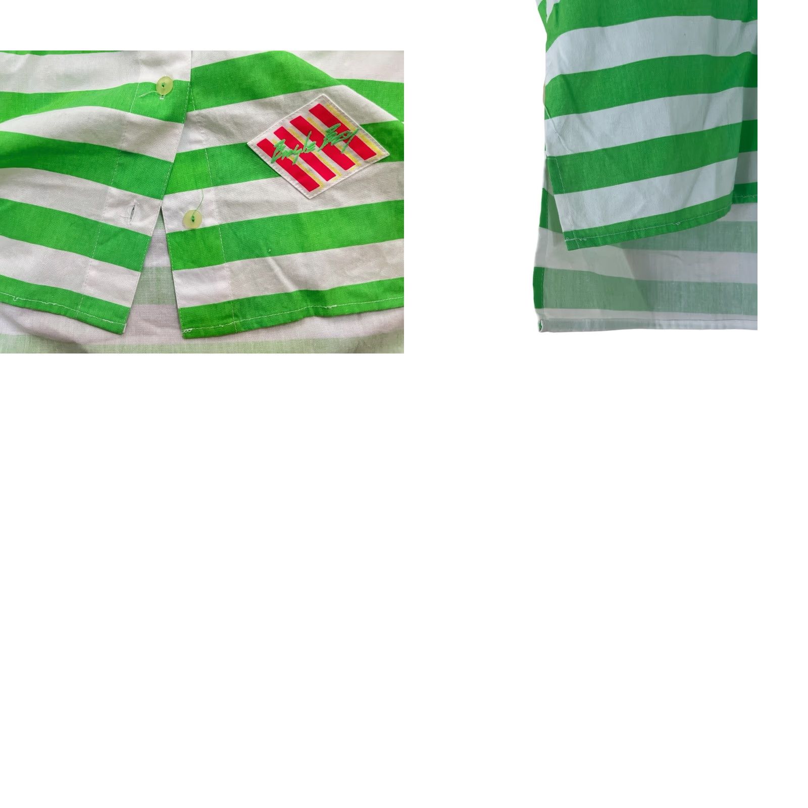 Bugle Boy VINTAGE Bugle Boy T-Shirt Womens Small Cropped Short Sleeve Collared 90s Green NWT Cotton 23" Long 20.5" Across 8.5" Sleeves Womens Size S / US 4 / IT 40 - 8 Thumbnail