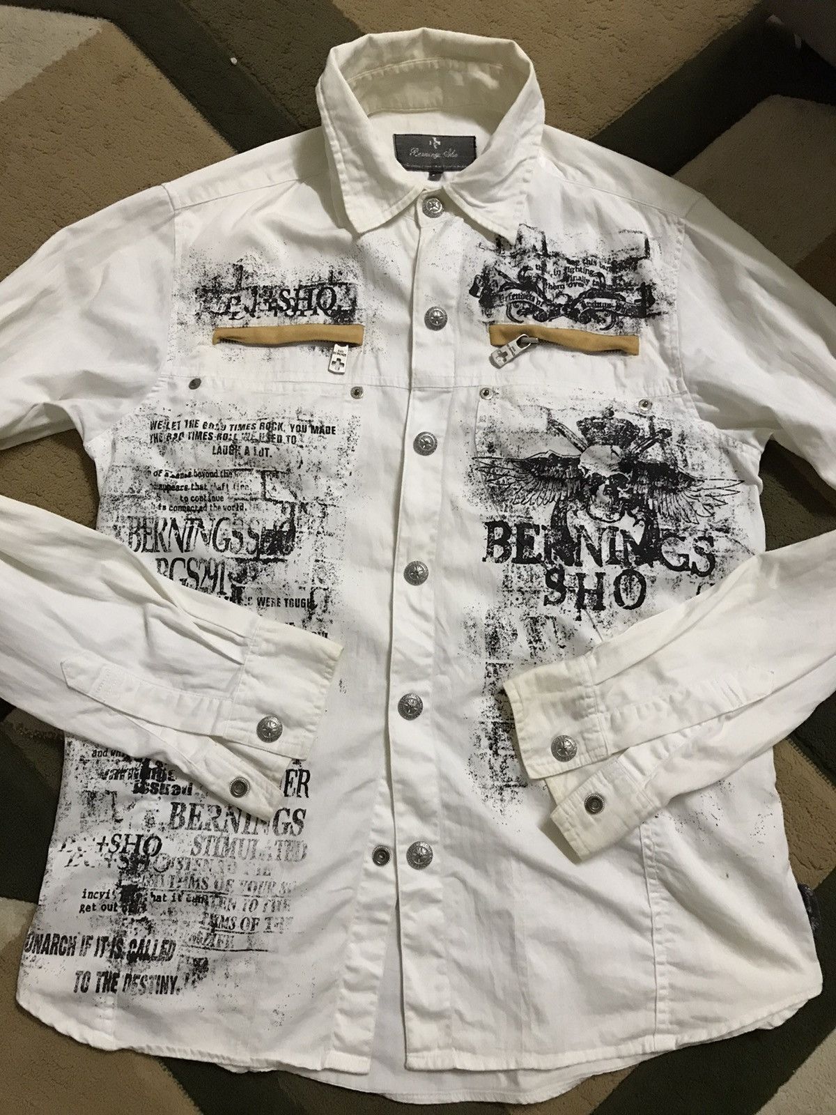 If Six Was Nine Vintage Bernings Sho Seditionaries Punk Shirt Button Up Size US M / EU 48-50 / 2 - 3 Thumbnail