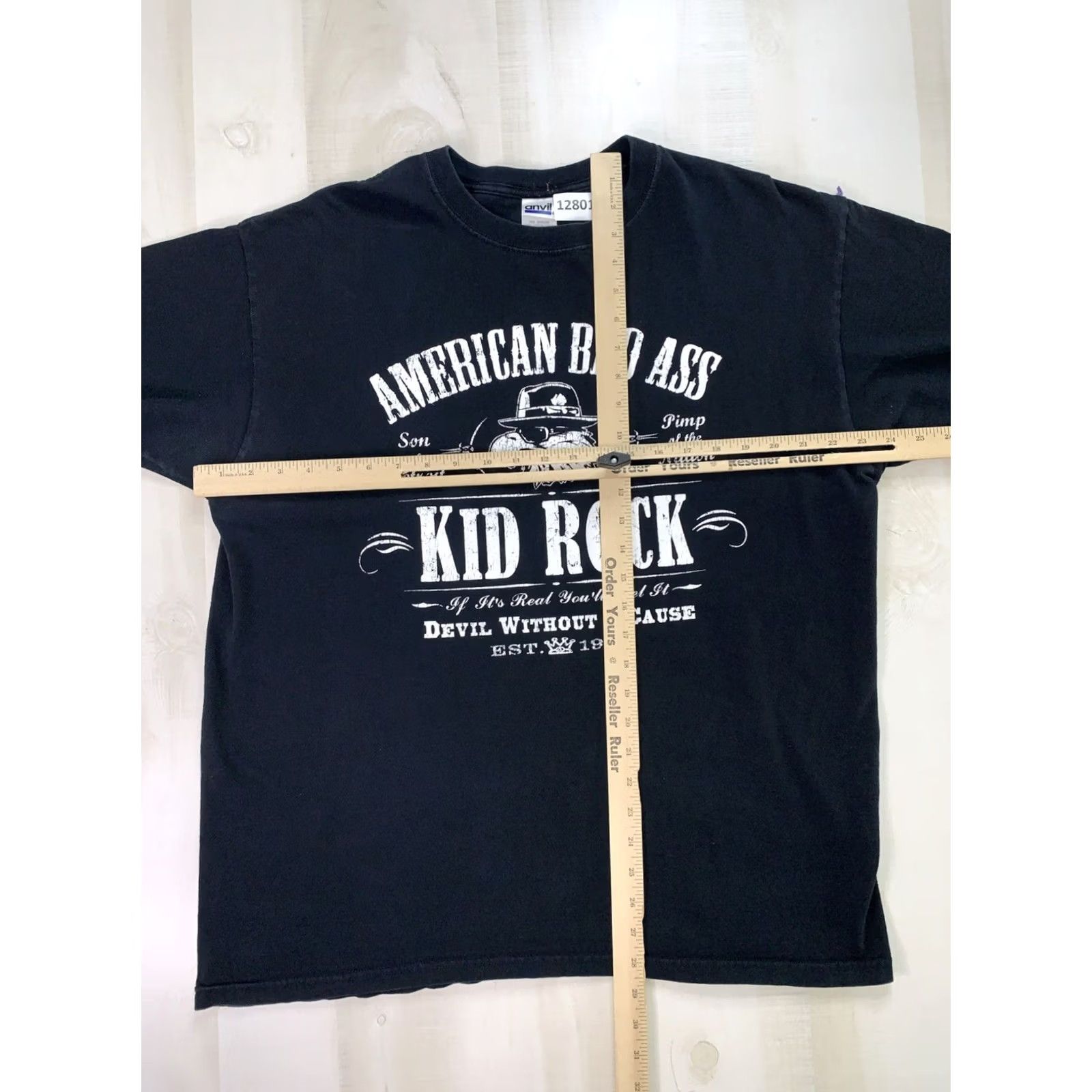 Anvil VINTAGE Kid Rock American Bad Ass Concert Shirt Anvil Distressed Graphic Tee Shirt XL Black Mens Rock 90s Cowboy Size US XL / EU 56 / 4 - 3 Thumbnail