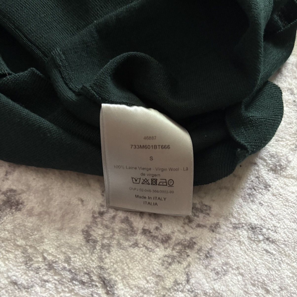 Dior Dior Bee Embroidered Knit Wool Sweater Green | Size S Size US S / EU 44-46 / 1 - 9 Thumbnail