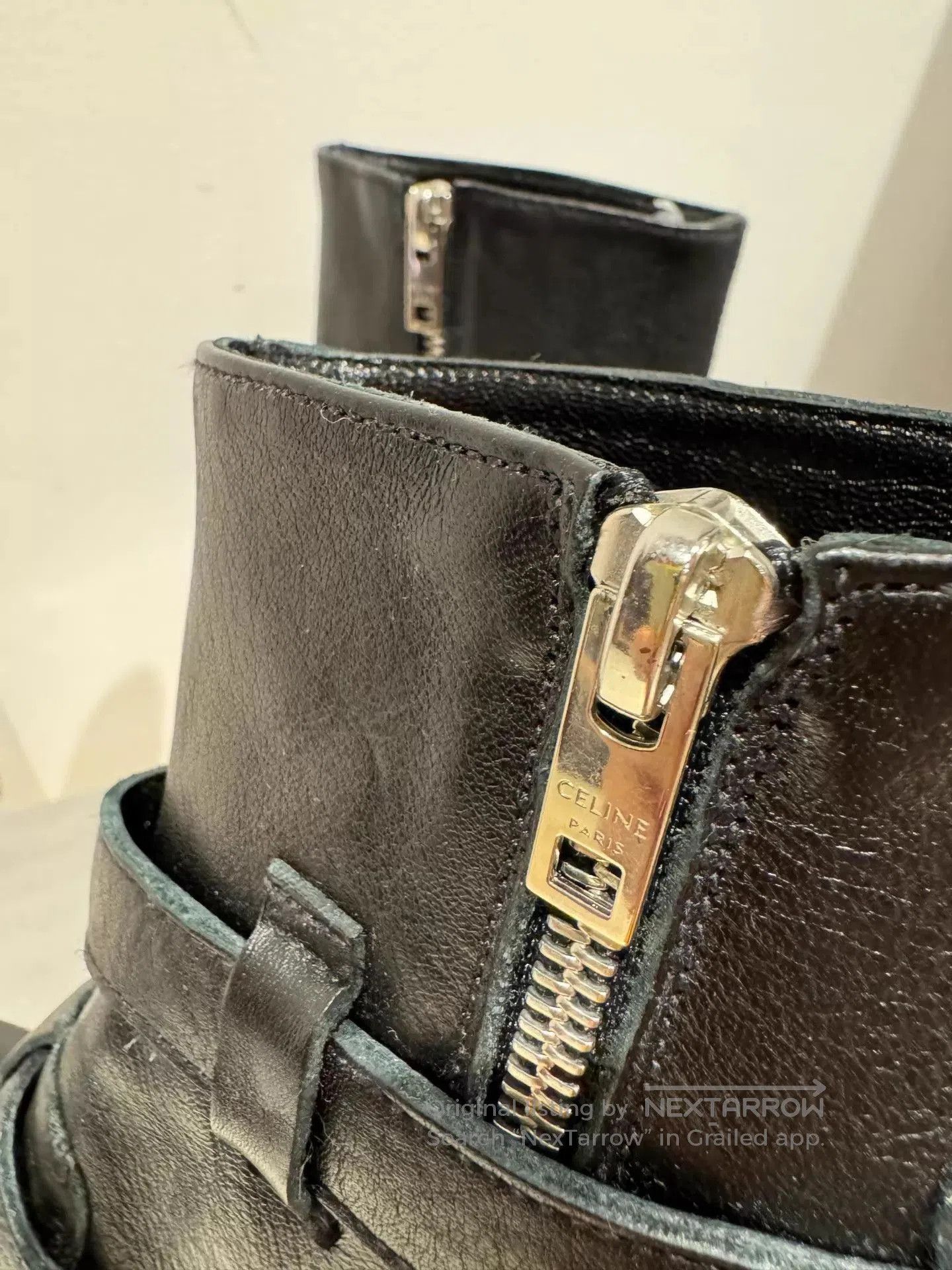 Celine Black Leather Buckle Ankle Boots Size 7. Size US 7 / EU 40 - 4 Thumbnail