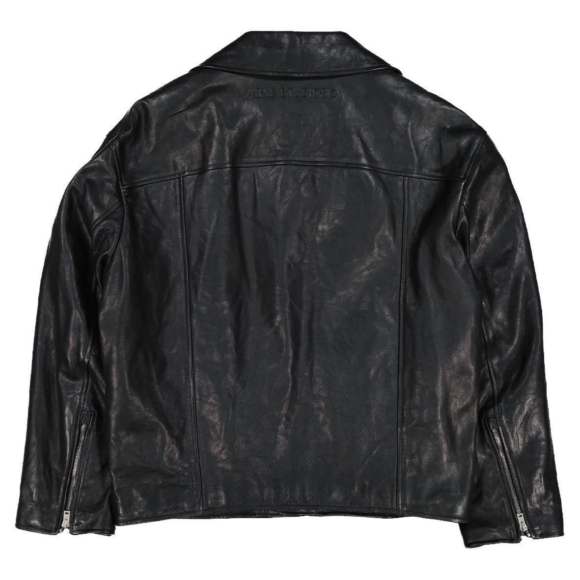 Acne Studios Acne Studios Distressed Leather Jacket Black Size US M / EU 48-50 / 2 - 2 Thumbnail
