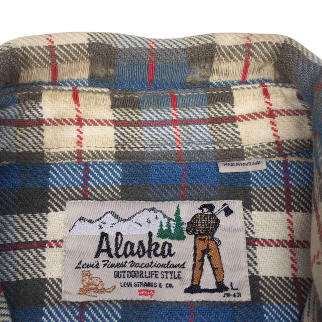 Levi's × Levi's Vintage Clothing × Vintage Vintage 90s Levi's Alaska Sleeveless Plaid Outdoor Shirts Size US L / EU 52-54 / 3 - 7 Thumbnail