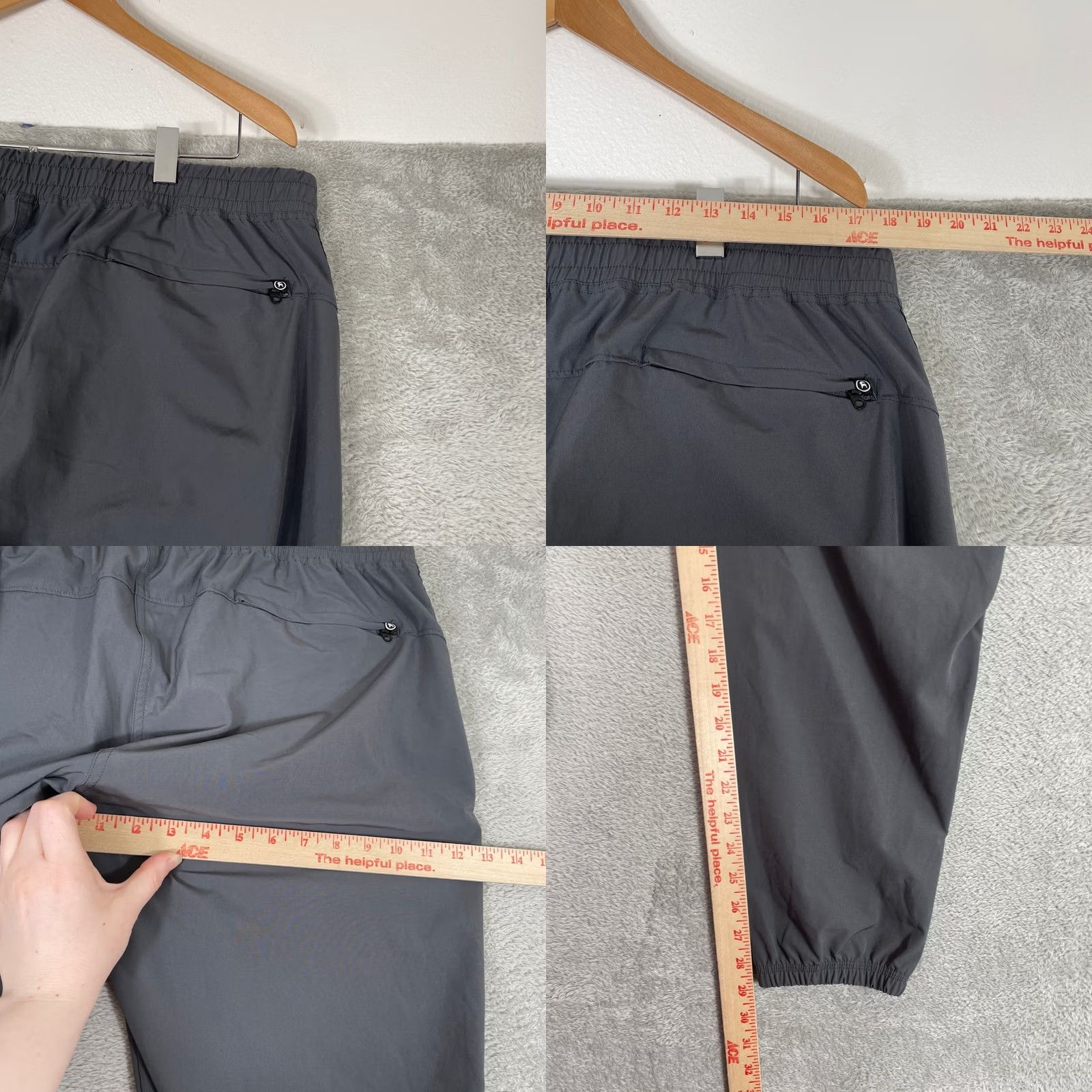 Vintage Backcountry Womens 2XL Gray Stretch Hiking Activewear Jogger Pants Pockets Elastic Waist Tapered Inseam 29" Casual Travel Size 26" / US 2 / IT 38 - 8 Thumbnail