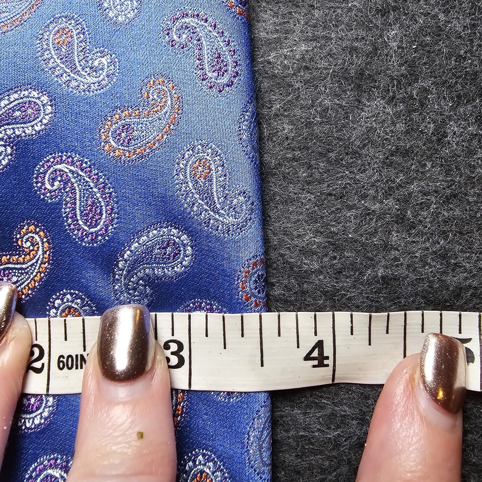 David Donahue David Donahue Tie 100% Silk Paisley Blue USA Necktie Italy Size ONE SIZE - 5 Thumbnail