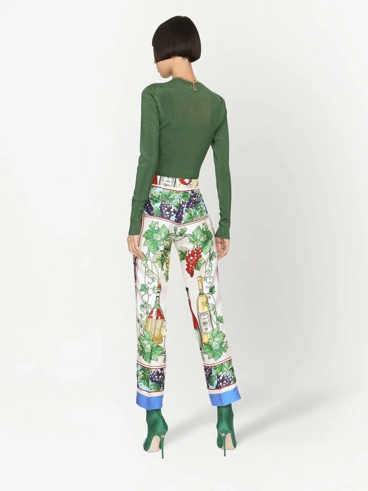 Dolce & Gabbana o1y0925 Silk Sweatpant in Multicolor Size 26" / US 2 / IT 38 - 5 Thumbnail