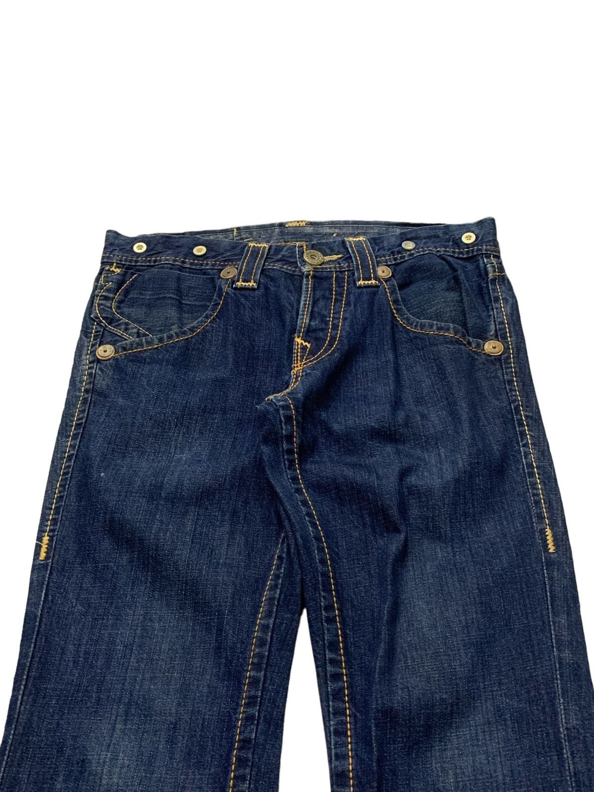 Ed Hardy × True Religion True Religion Joey Herritage Big Stitch Flared Raw Jeans Size US 32 / EU 48 - 7 Thumbnail