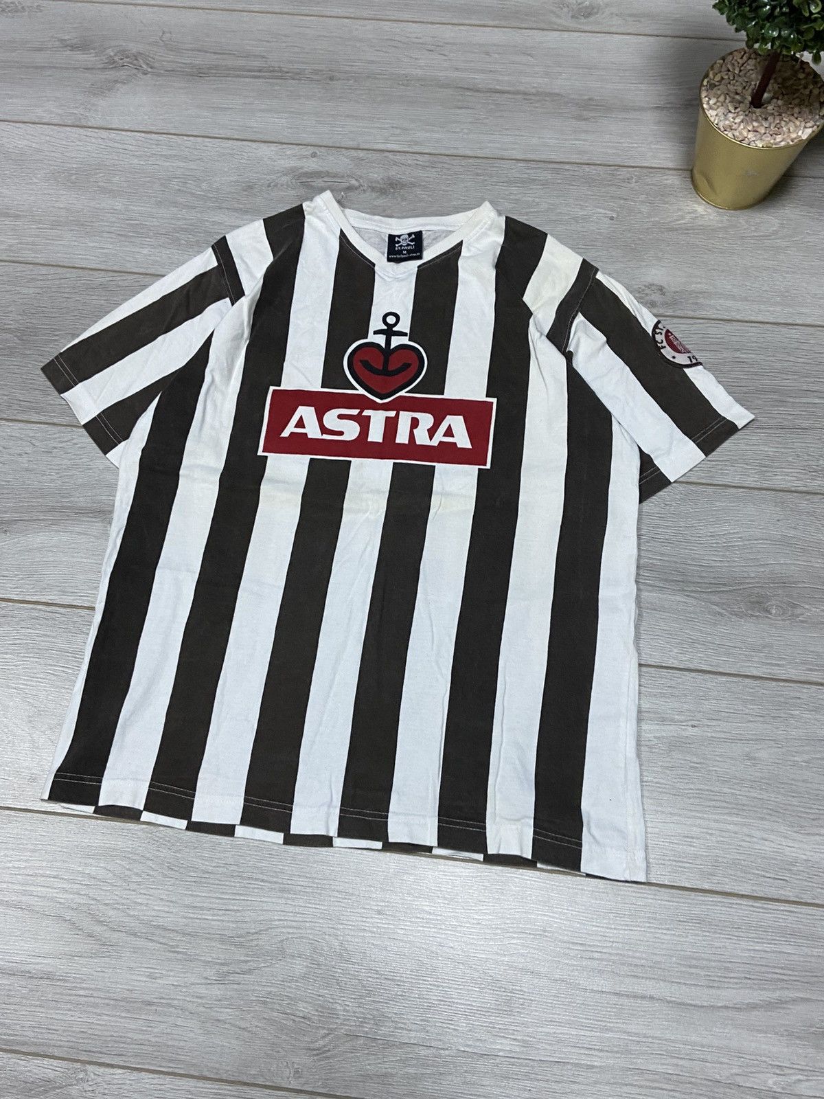 Vintage FC St. Pauli Astra Vintage T-Shirt striped jersey Size US M / EU 48-50 / 2 - 2 Thumbnail