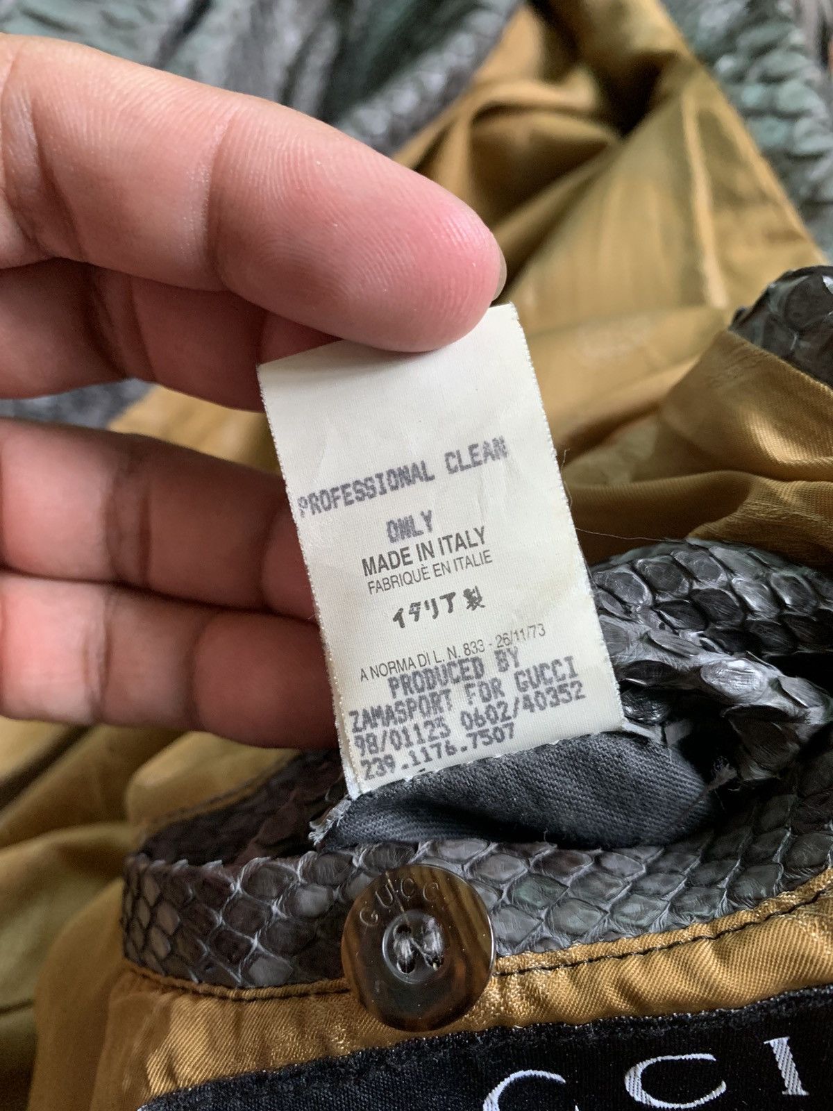 Gucci Rare! A/W 1998- Gucci- Tom Ford- Snakeskin Leather Coat Size US L / EU 52-54 / 3 - 15 Thumbnail