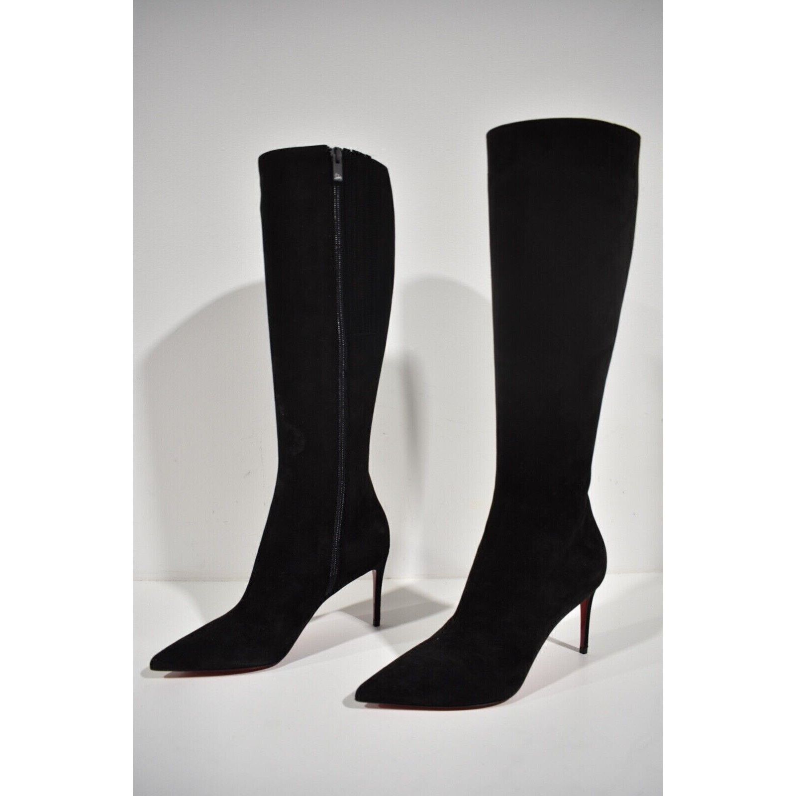 Christian Louboutin Christian Louboutin Kate Botta 85 Black Suede Knee High Size US 5.5 / IT 35.5 - 10 Thumbnail