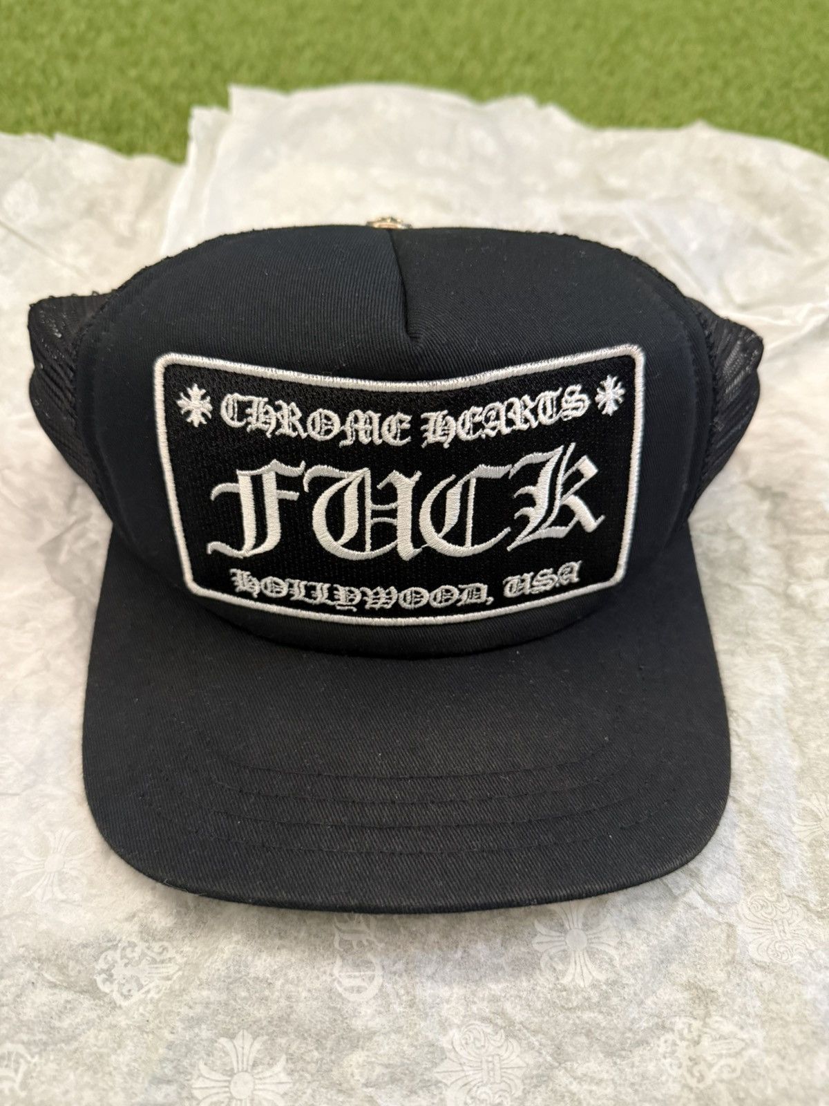 Chrome Hearts Guns N' Fuck'N Roses Trucker Hat | Grailed