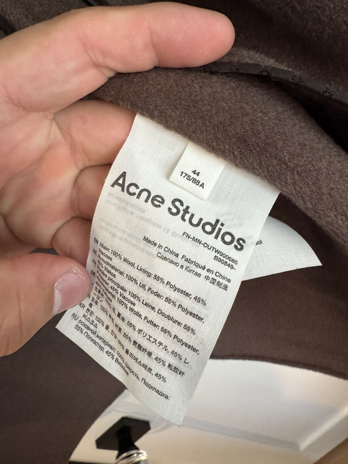 Acne Studios Acne studios double faced wool domen jacket fox grey Size US L / EU 52-54 / 3 - 4 Thumbnail