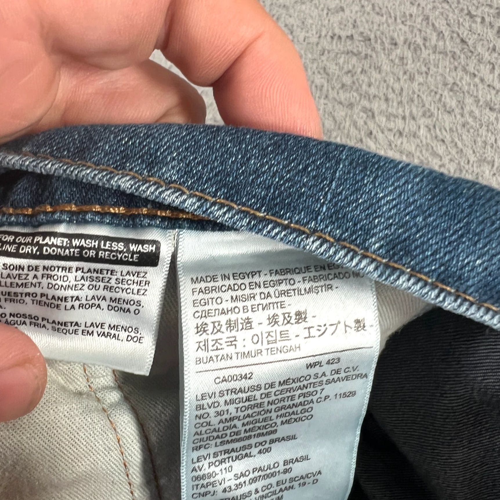 Levi's Levi's Jeans 514 Mens 36X30 Straight Leg Dark Blue Denim Regular Fit Size US 36 / EU 52 - 5 Thumbnail