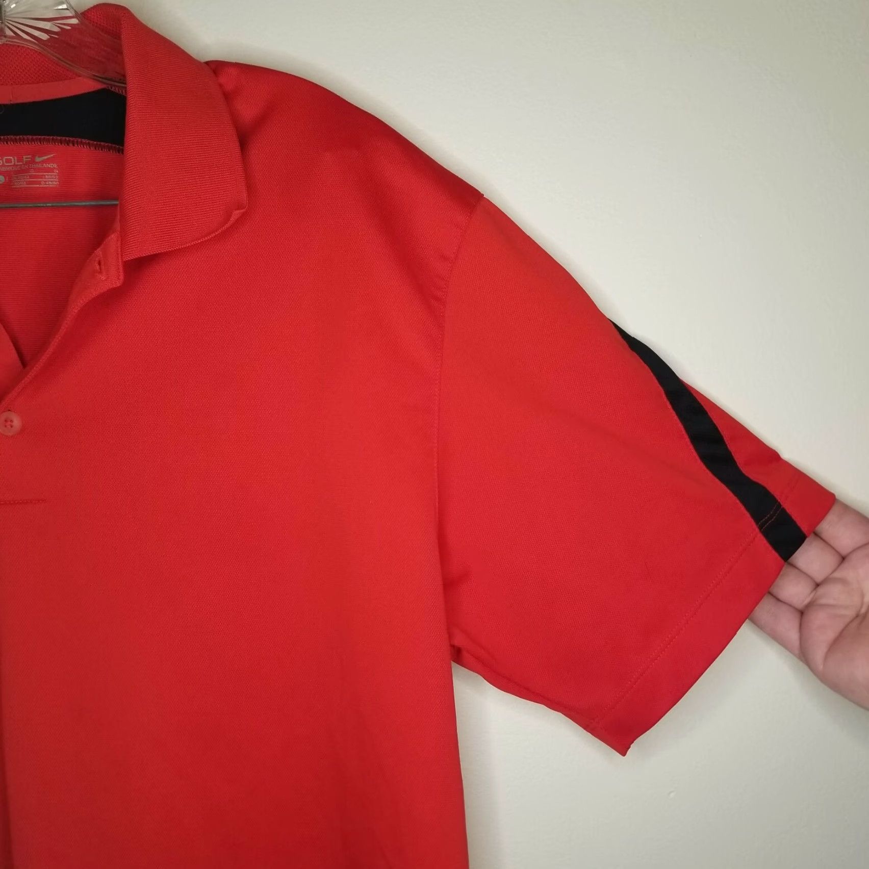 Nike NIKE GOLF Dri-Fit Polo Shirt Mens Size L Red Short Sleeve Golf Size US L / EU 52-54 / 3 - 2 Thumbnail