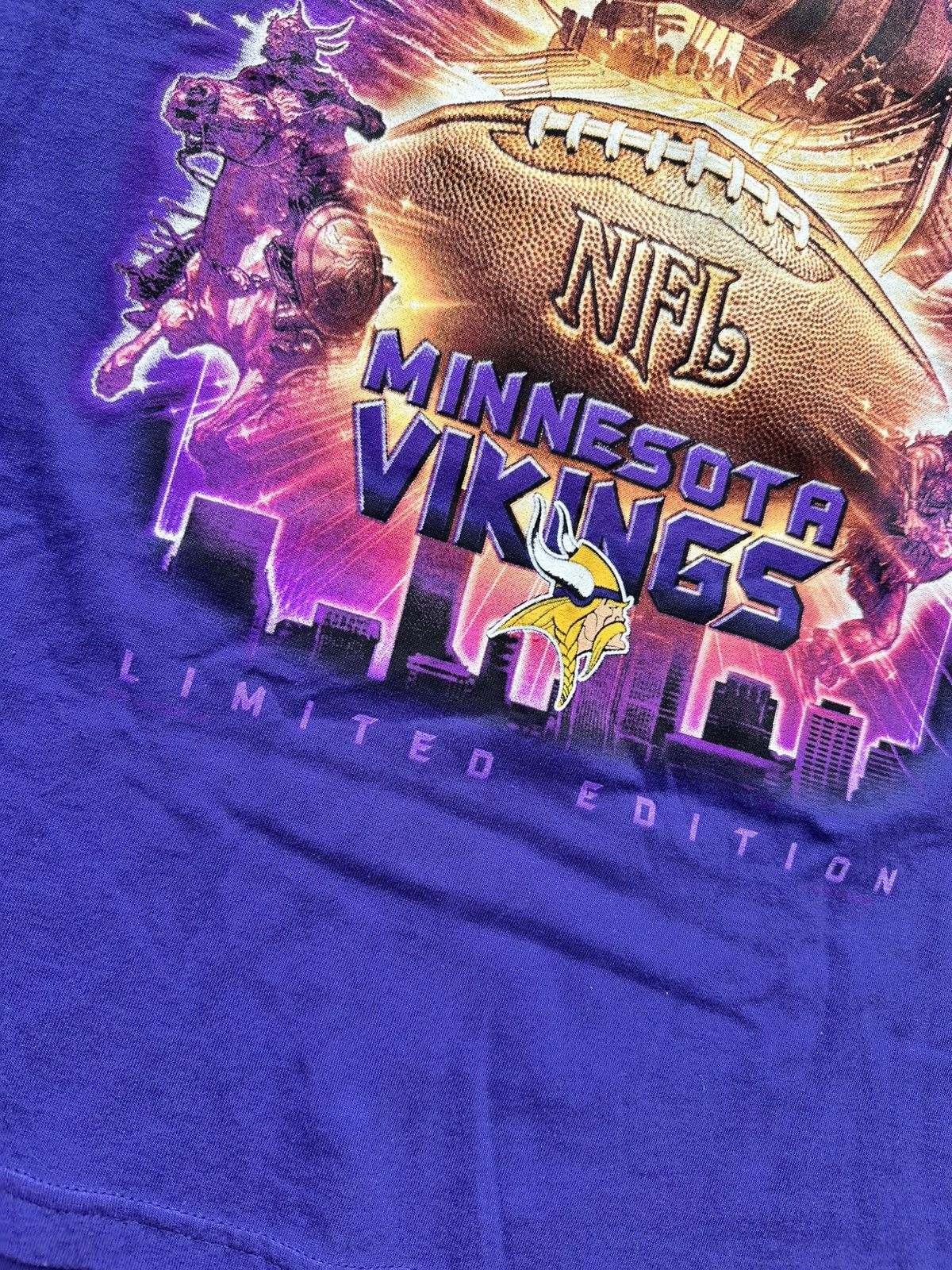 Lee × NFL × Vintage Vintage Minnesota Vikings T Shirt Lee 90s NFL Large Size US L / EU 52-54 / 3 - 2 Thumbnail