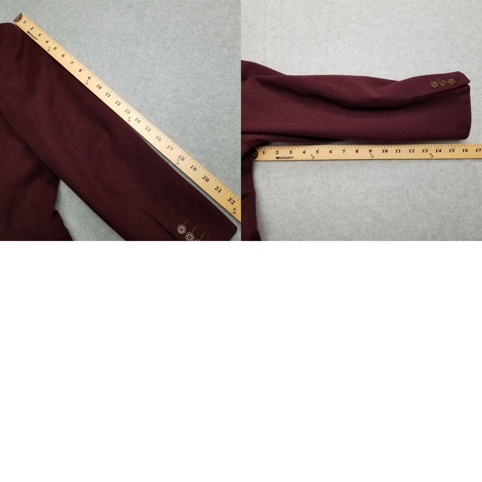 Tombolini Urbis Blazer Mens Italian 48 Roger Stuart Eugenio Tombolini Jacket, Wool, Cashmere, Polyester Red - Vintage Men 48, Regular, Solid Size 48R - 11 Thumbnail