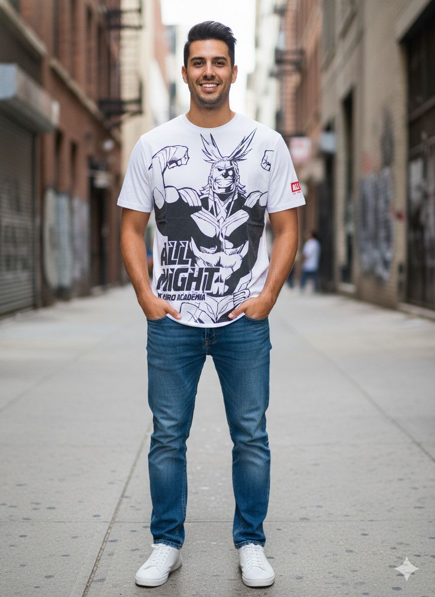 Anime All Might x My Hero Academia anime shirt Size US L / EU 52-54 / 3 - 1 Thumbnail