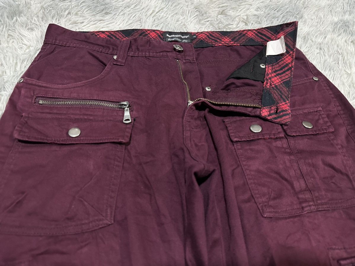 semanticdesign 🔥Sick Y2K Semantic Design Cargo Pants Multi Pockets Zip Punk Size US 32 / EU 48 - 6 Thumbnail