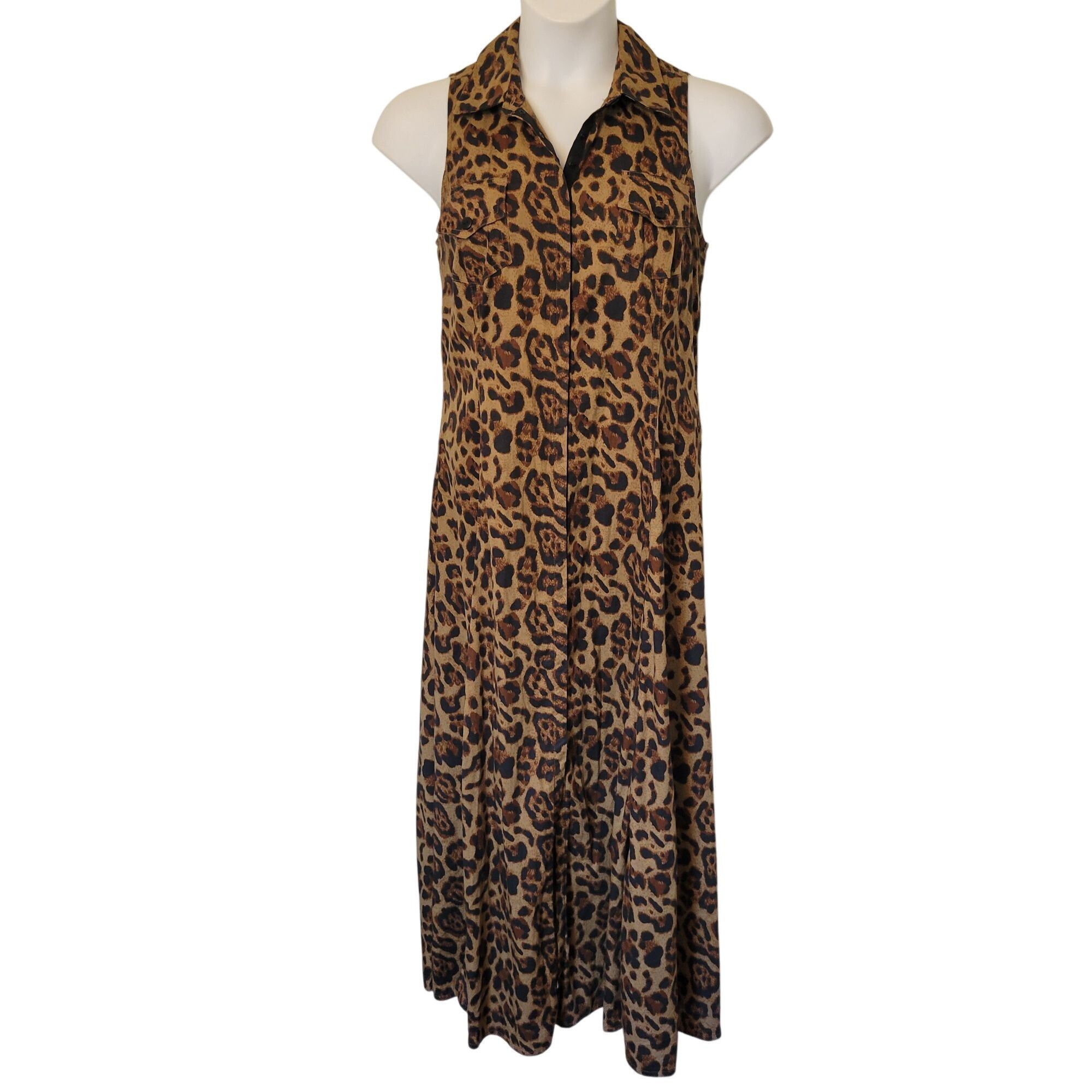 Vintage Vintage Newport News 12 Leopard Print Sleeveless Snap Down M Size XL / US 12-14 / IT 48-50 - 1 Thumbnail