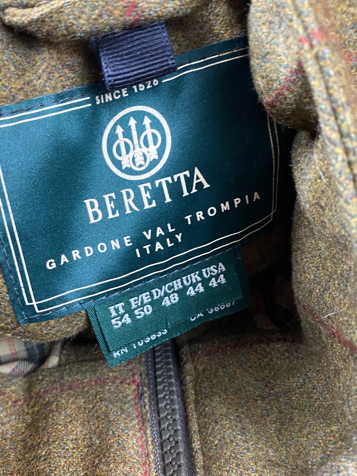Beretta Beretta Wool Lanificio di Pray Tweed Hunting Jacket Size: 54 Size US L / EU 52-54 / 3 - 2 Thumbnail