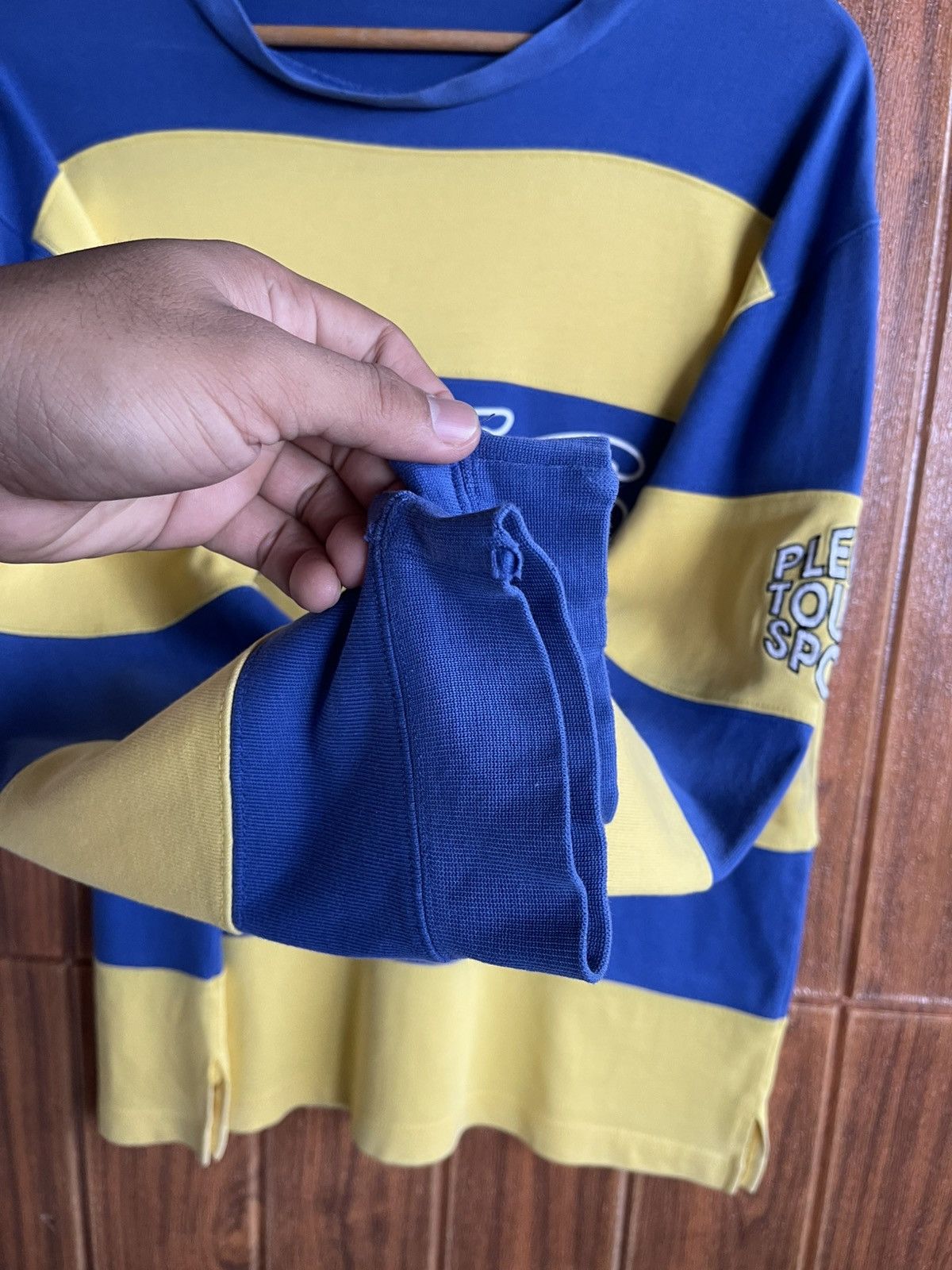 OVER THE STRiPES Vintage’90s🔥PLENTY TOUCH SPORT🔥Big Logo Spellout Striped Size US L / EU 52-54 / 3 - 5 Thumbnail