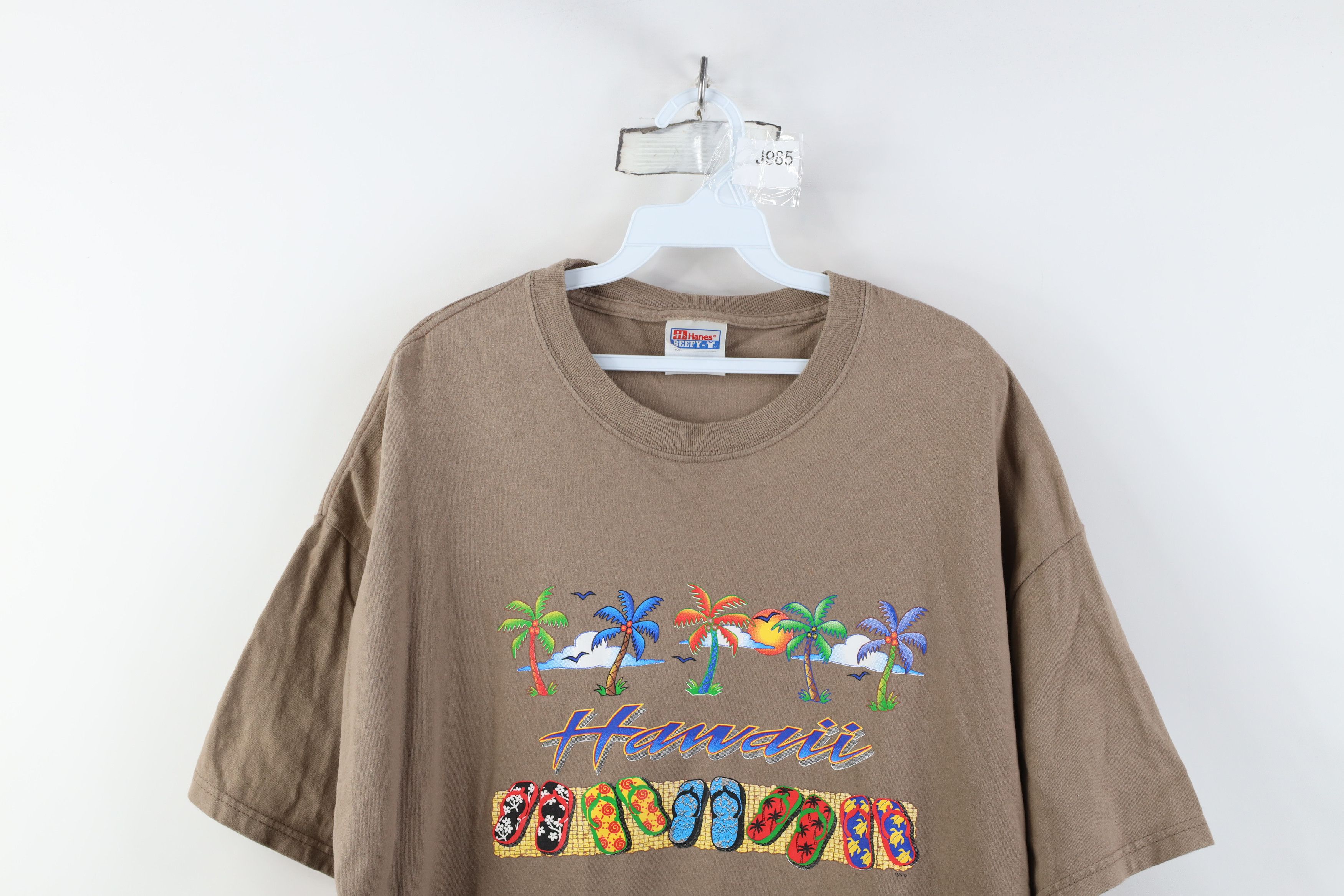 Vintage Vintage 90s Y2K Streetwear Hawaii Beach Palm Tree T-Shirt Size US XL / EU 56 / 4 - 2 Thumbnail