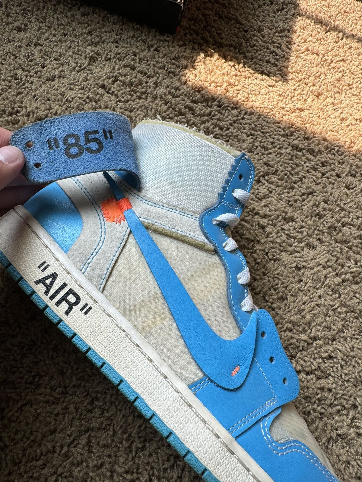 Jordan Brand Off-White Jordan 1 High UNC size 12 Size US 12 / EU 45 - 5 Thumbnail