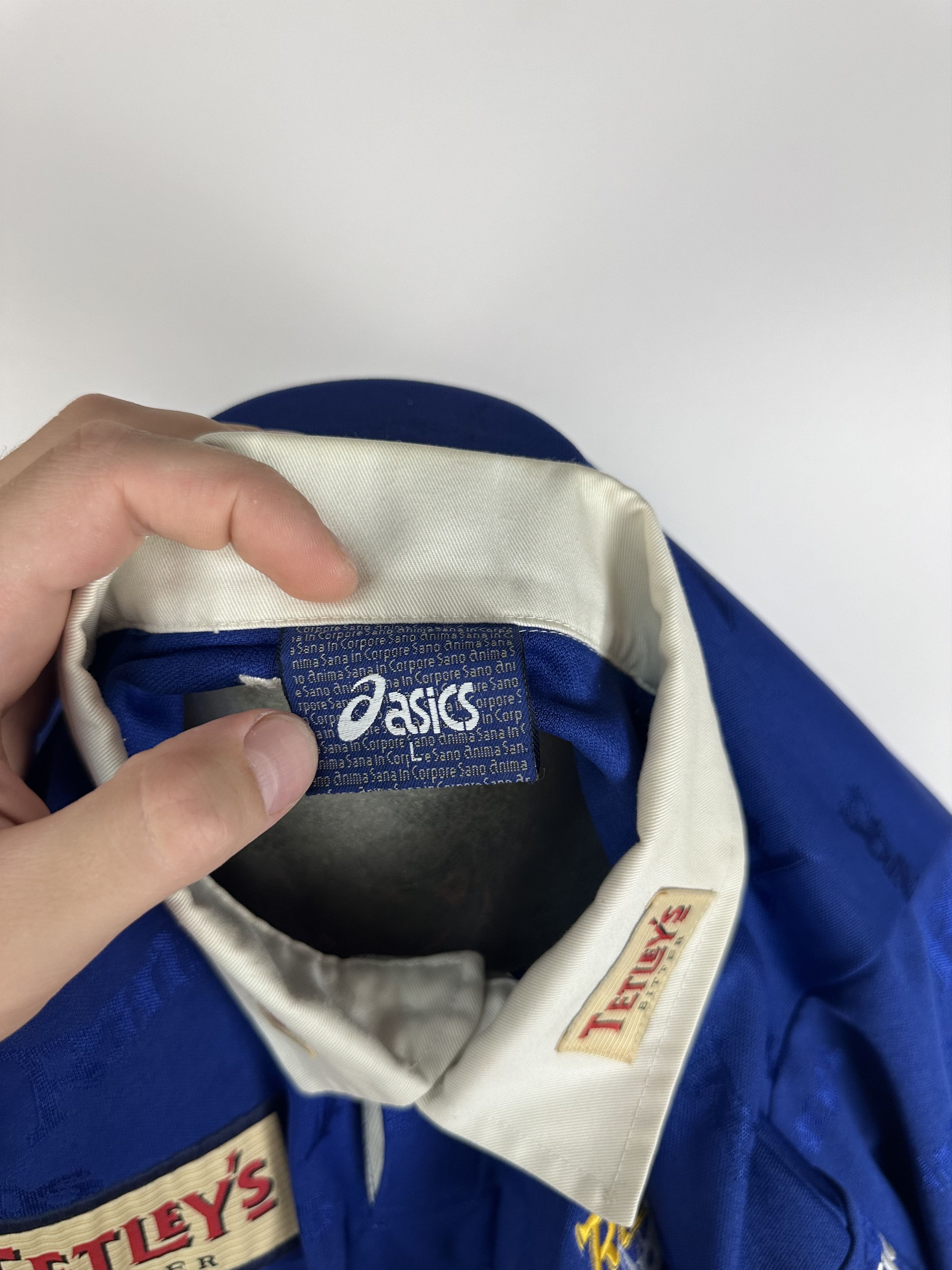 Asics × Vintage Leeds Rhinos 2000 2001 Asics Rugby Home Shirt Jersey Blue Size US L / EU 52-54 / 3 - 11 Thumbnail