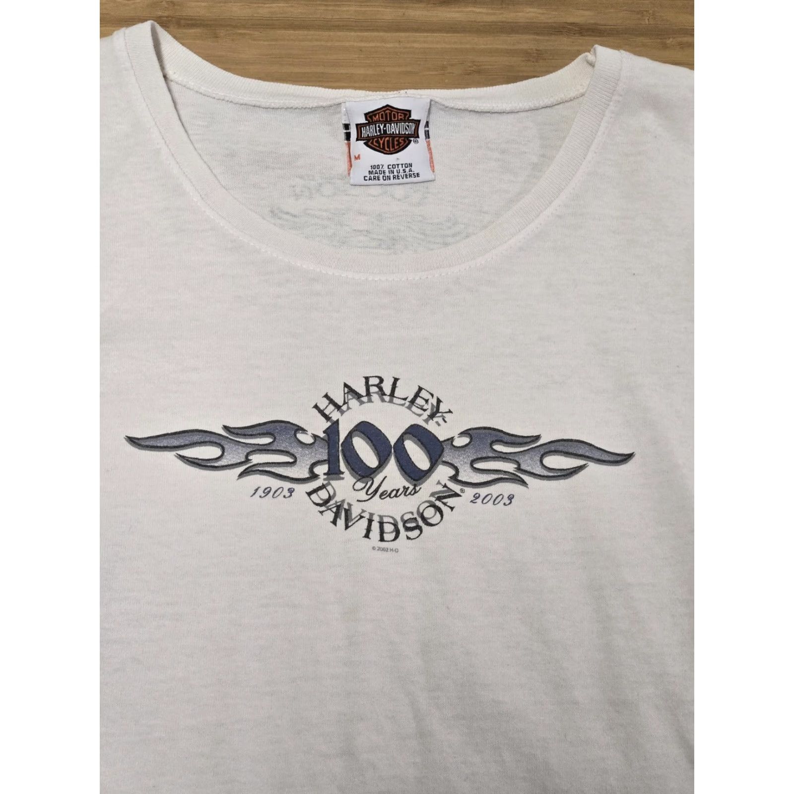 Harley Davidson VINTAGE Harley-Davidson Shirt Womens Medium Flame Graphic 2003 USA Motorcycle Size M / US 6-8 / IT 42-44 - 2 Thumbnail