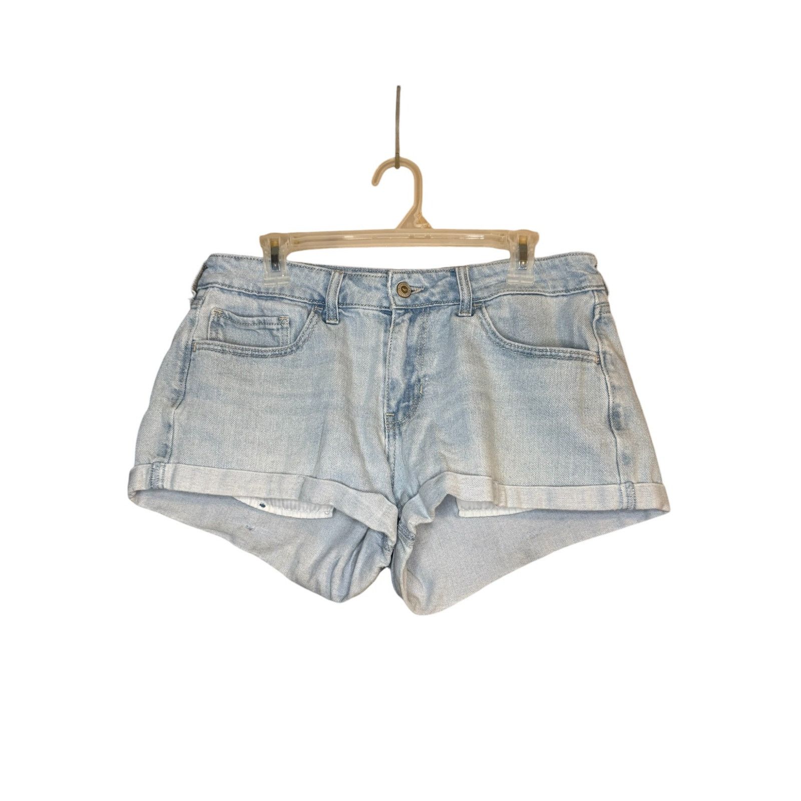American Eagle Outfitters Hollister Low Rise Boyfriend Light Denim Short 3" Size 11w30 Size 30" / US 8 / IT 44 - 1 Thumbnail