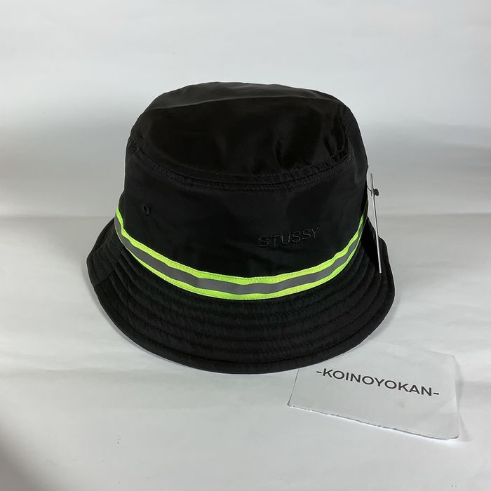 Stussy reflective best sale tape bucket hat